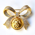 Marine Corps Button Bow Brooch