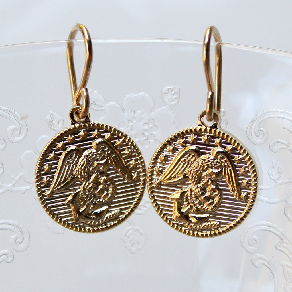 Signature Gold Marines French Wire Earrings