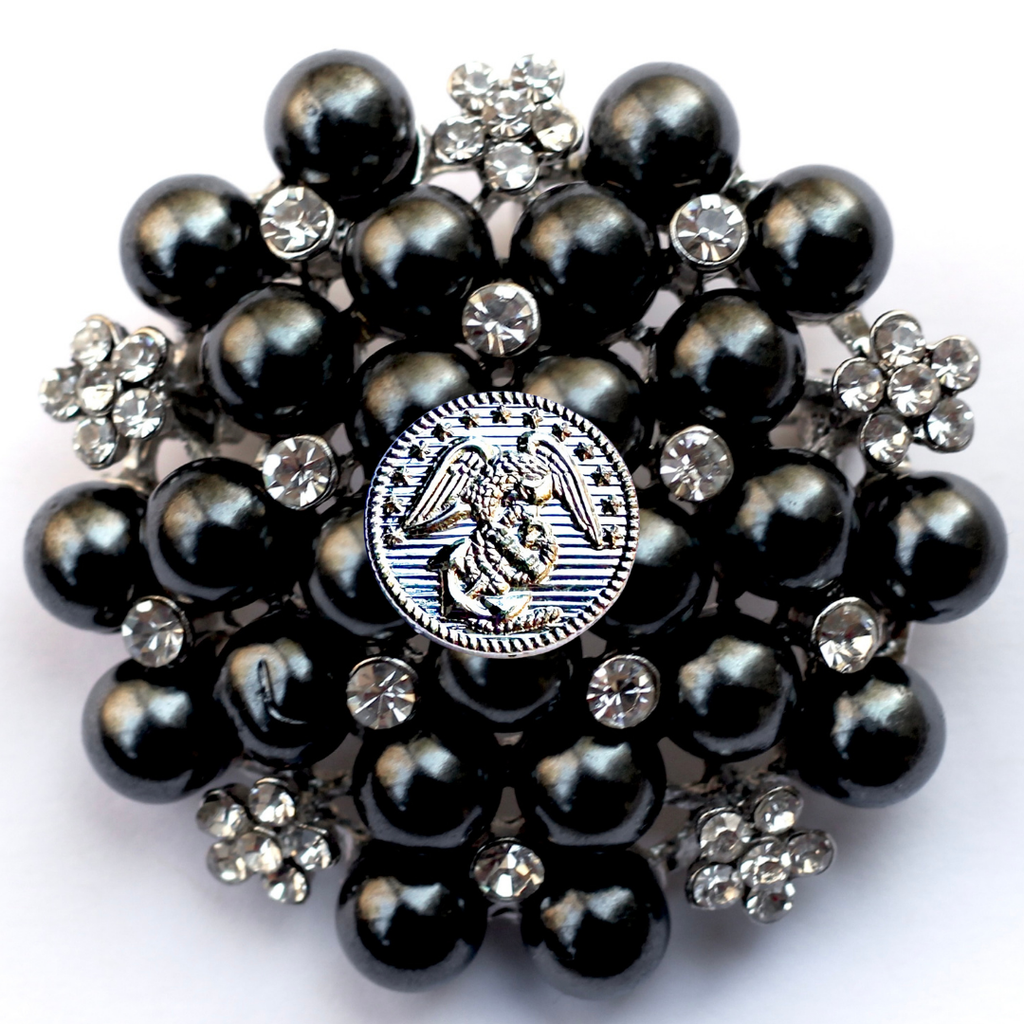 Marines Silver Signature Brooch 22G