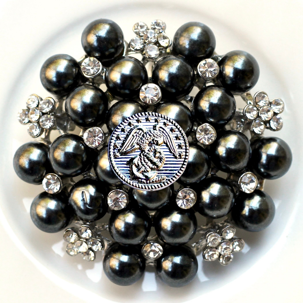 Marines Silver Signature Brooch 22G
