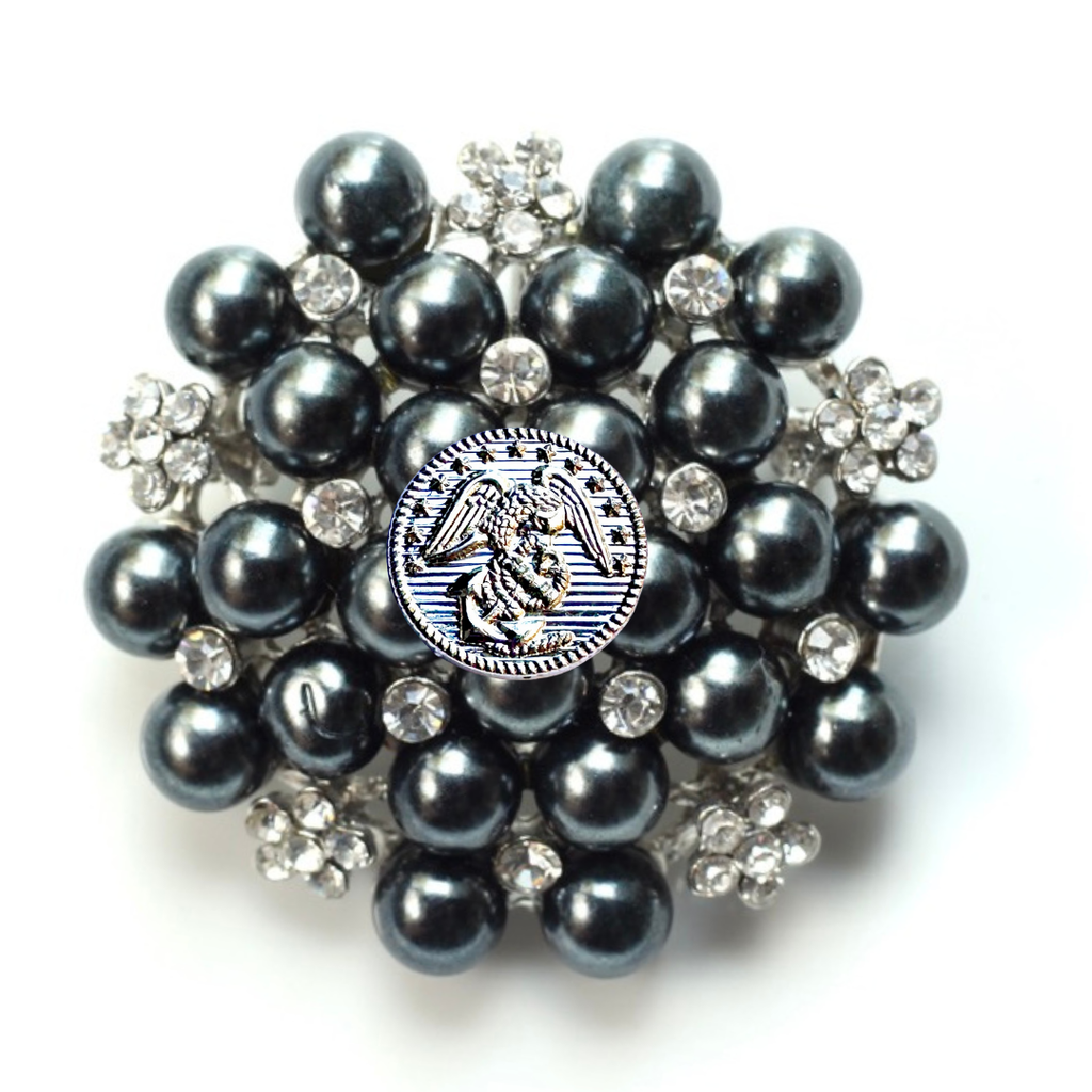Marines Silver Signature Brooch 22G