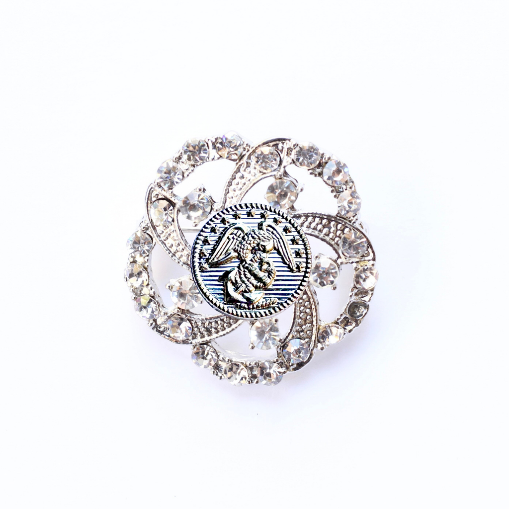 Marines Silver Signature Brooch 9F