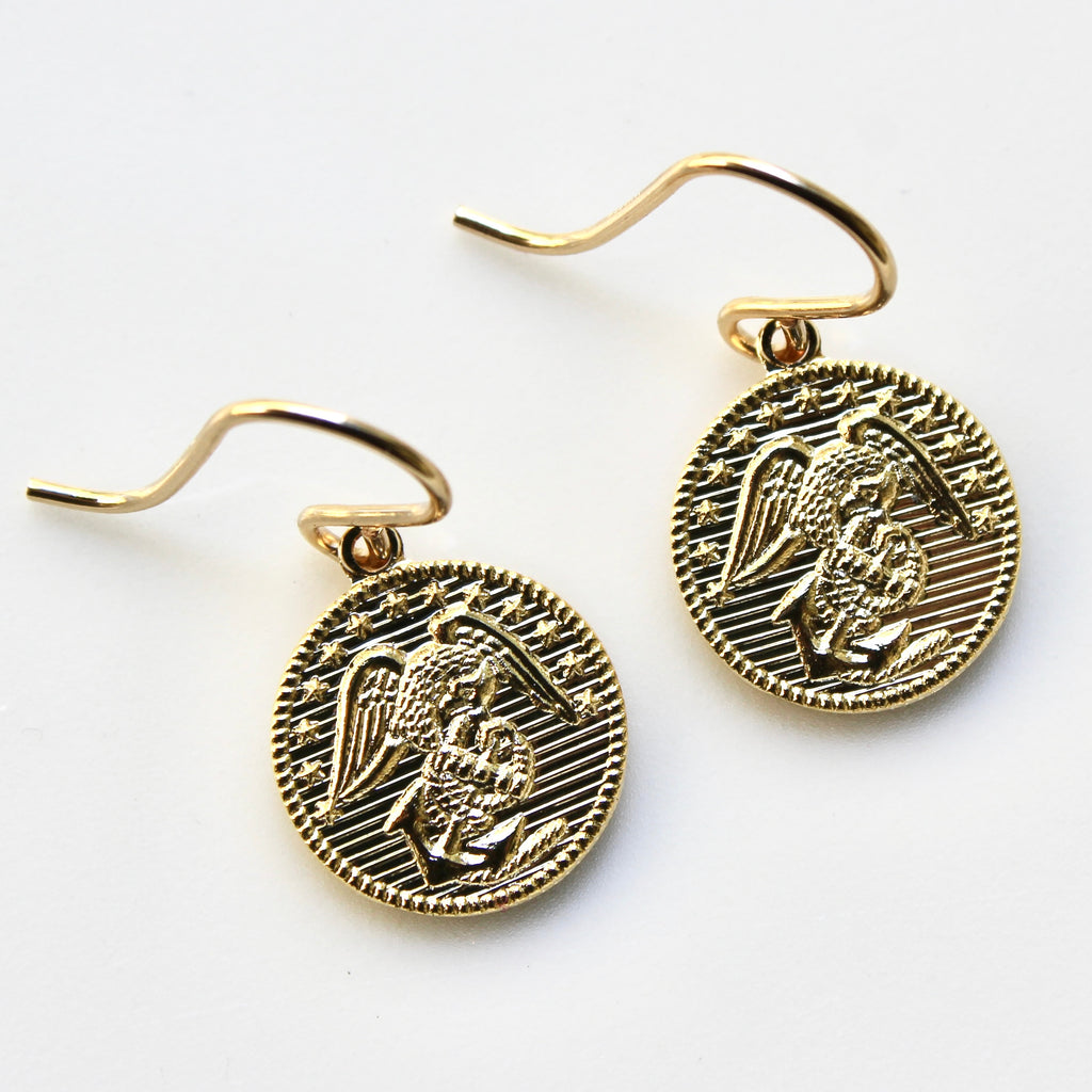 Signature Gold Marines French Wire Earrings
