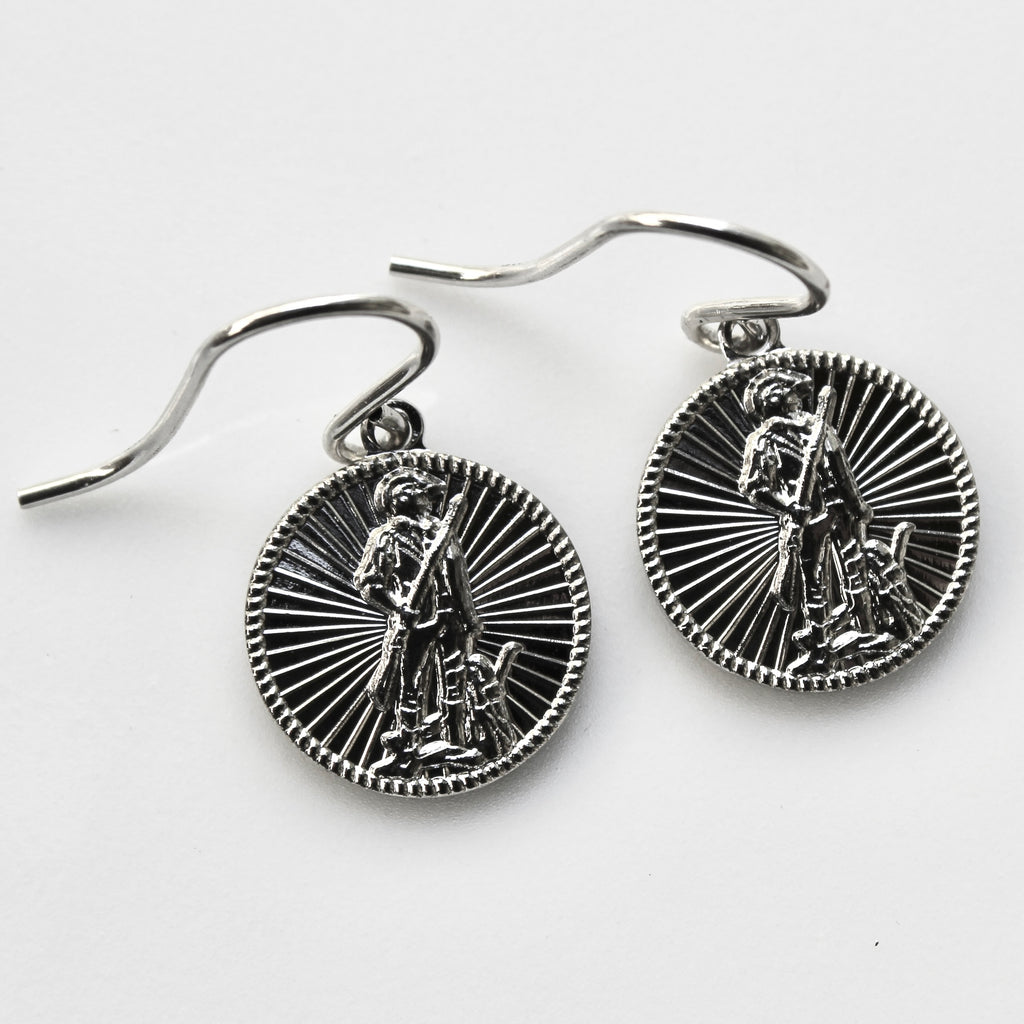 Signature Silver National Guard French Wire Earrings