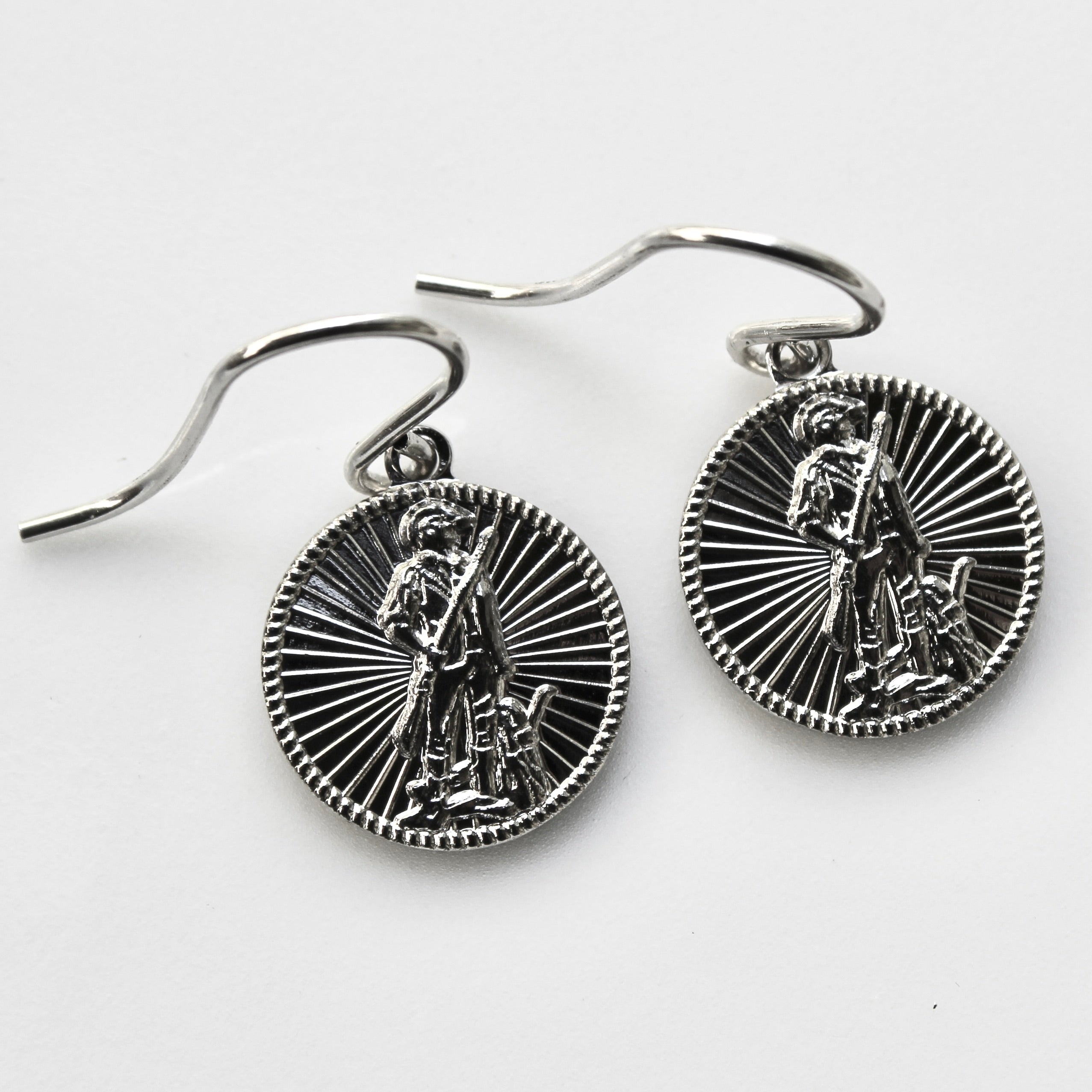 Signature Silver National Guard French Wire Earrings