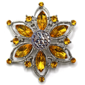 Navy Silver Signature Brooch 09L