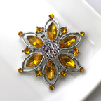 Navy Silver Signature Brooch 09L