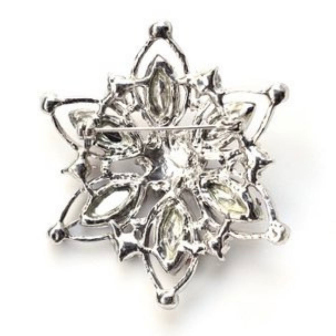Navy Silver Signature Brooch 09L