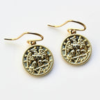 Signature Gold Navy French Wire Earrings