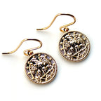 Signature Gold Navy French Wire Earrings