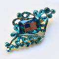Vintage American Flag Brooch