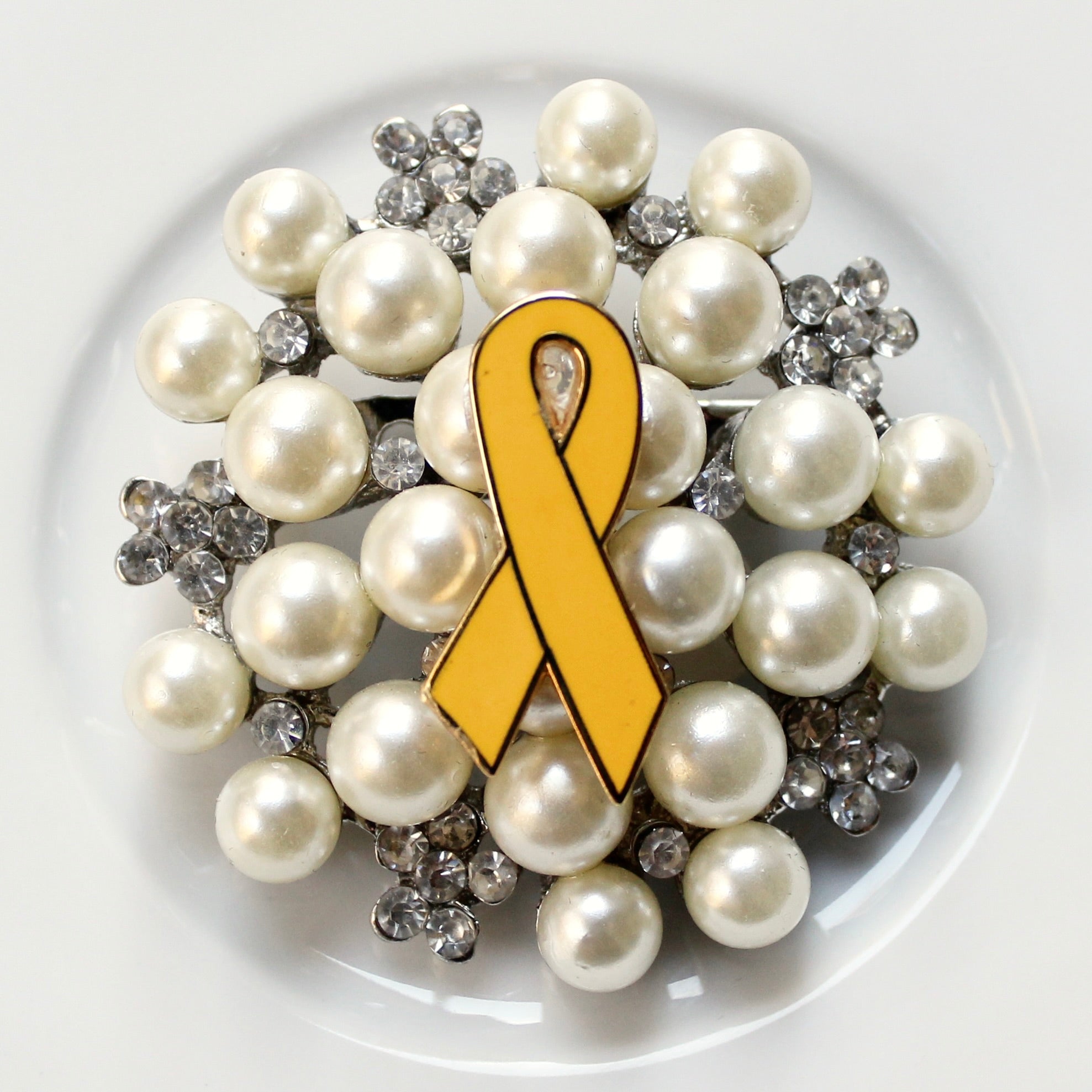 Limited Edition Yellow Ribbon Brooch 22M