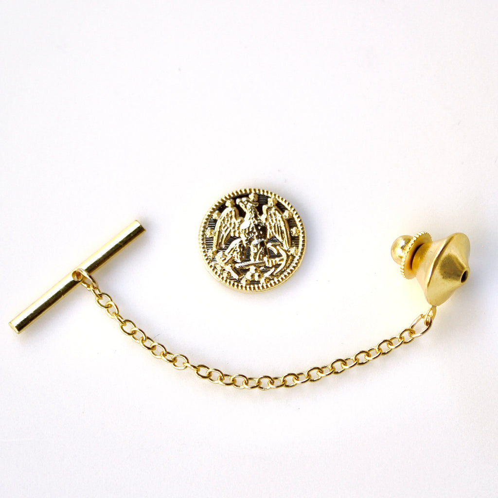 Signature Navy Gold Tie Tack