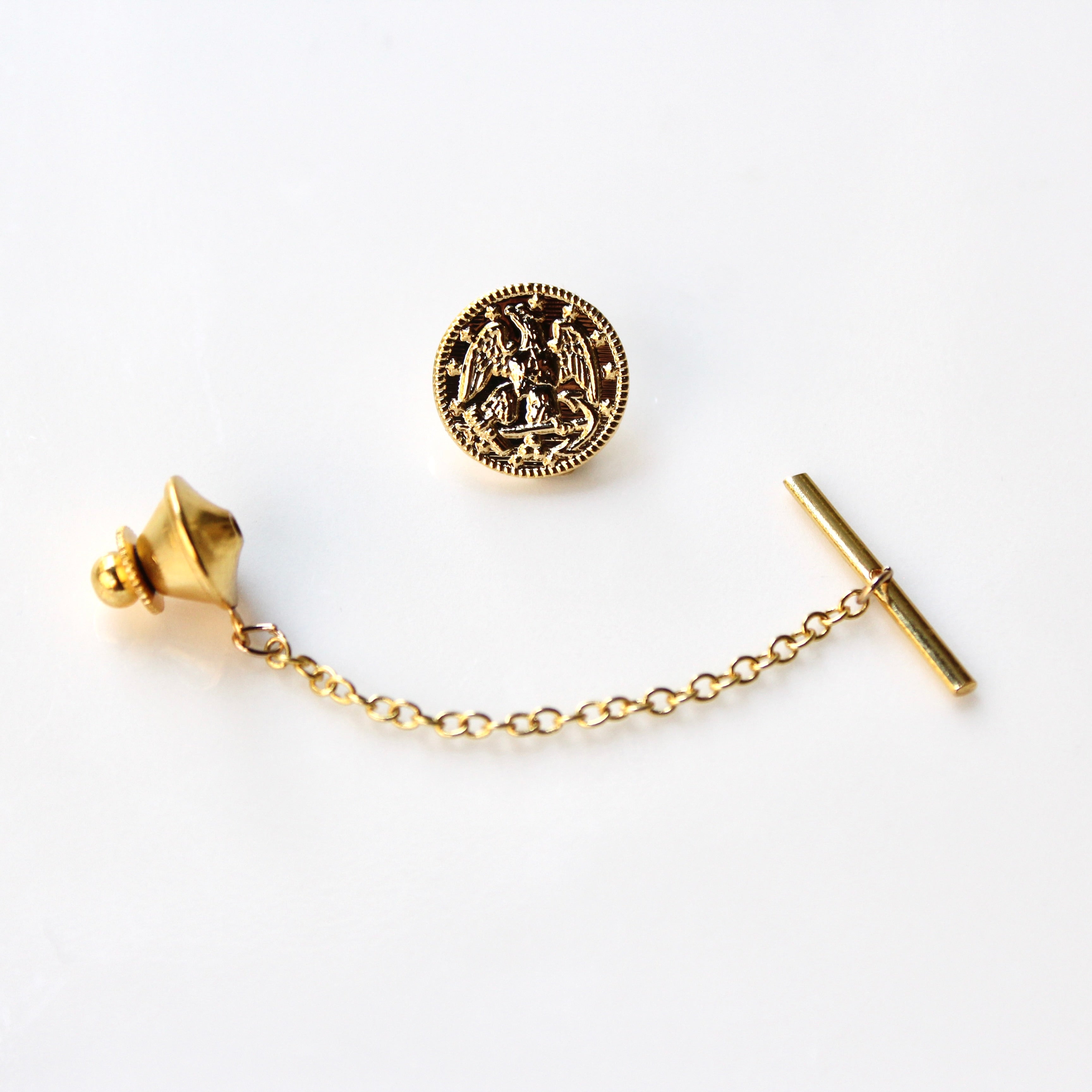 Signature Navy Gold Tie Tack