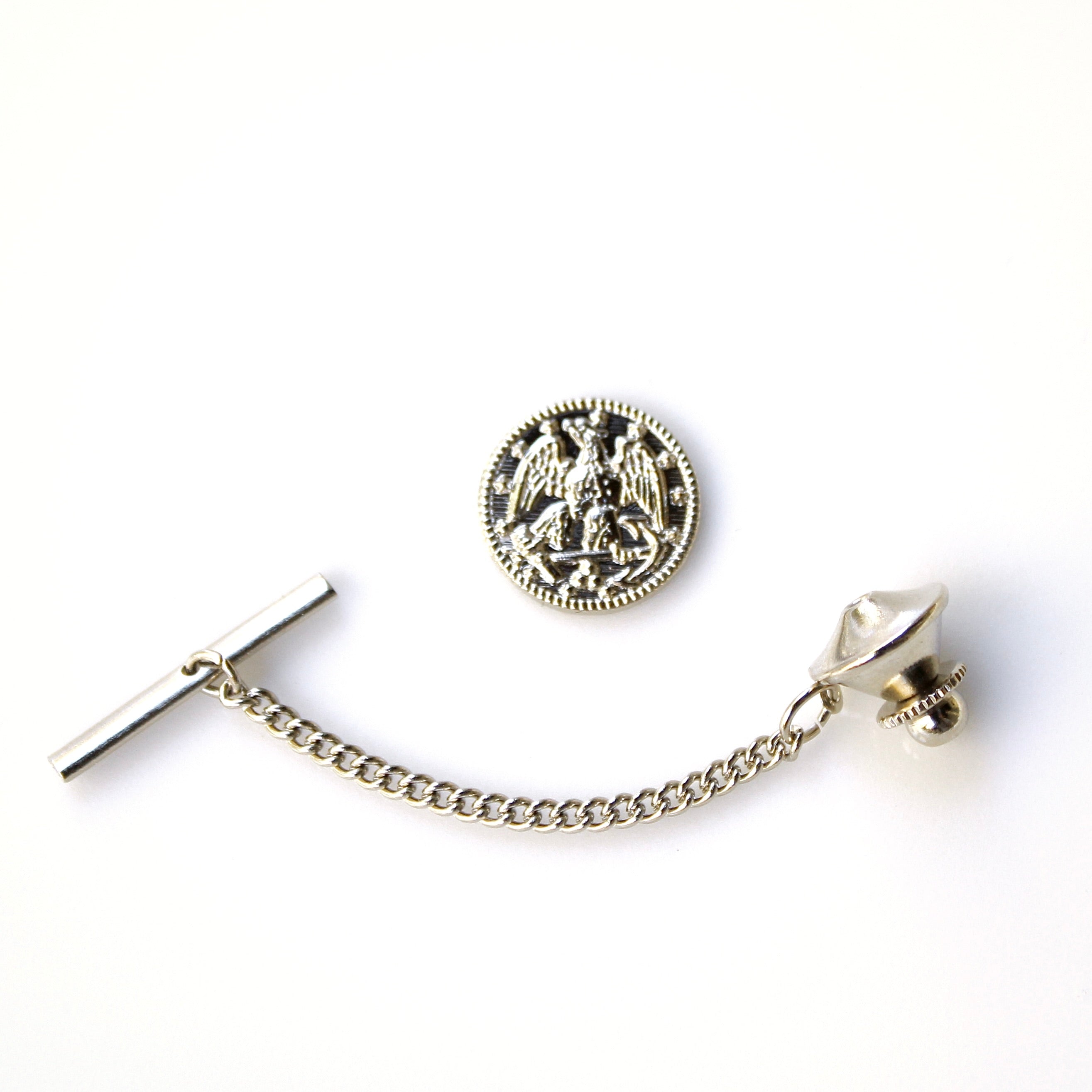 Signature Navy Silver Tie Tack