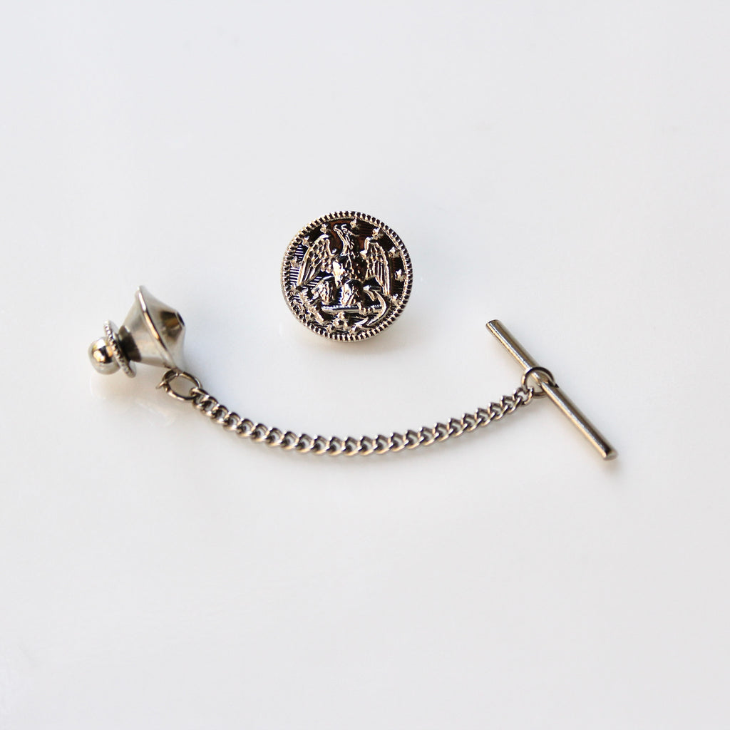 Signature Navy Silver Tie Tack