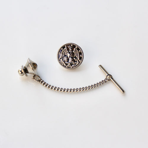 Signature Navy Silver Tie Tack