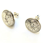 Signature Silver Army Post Earrings