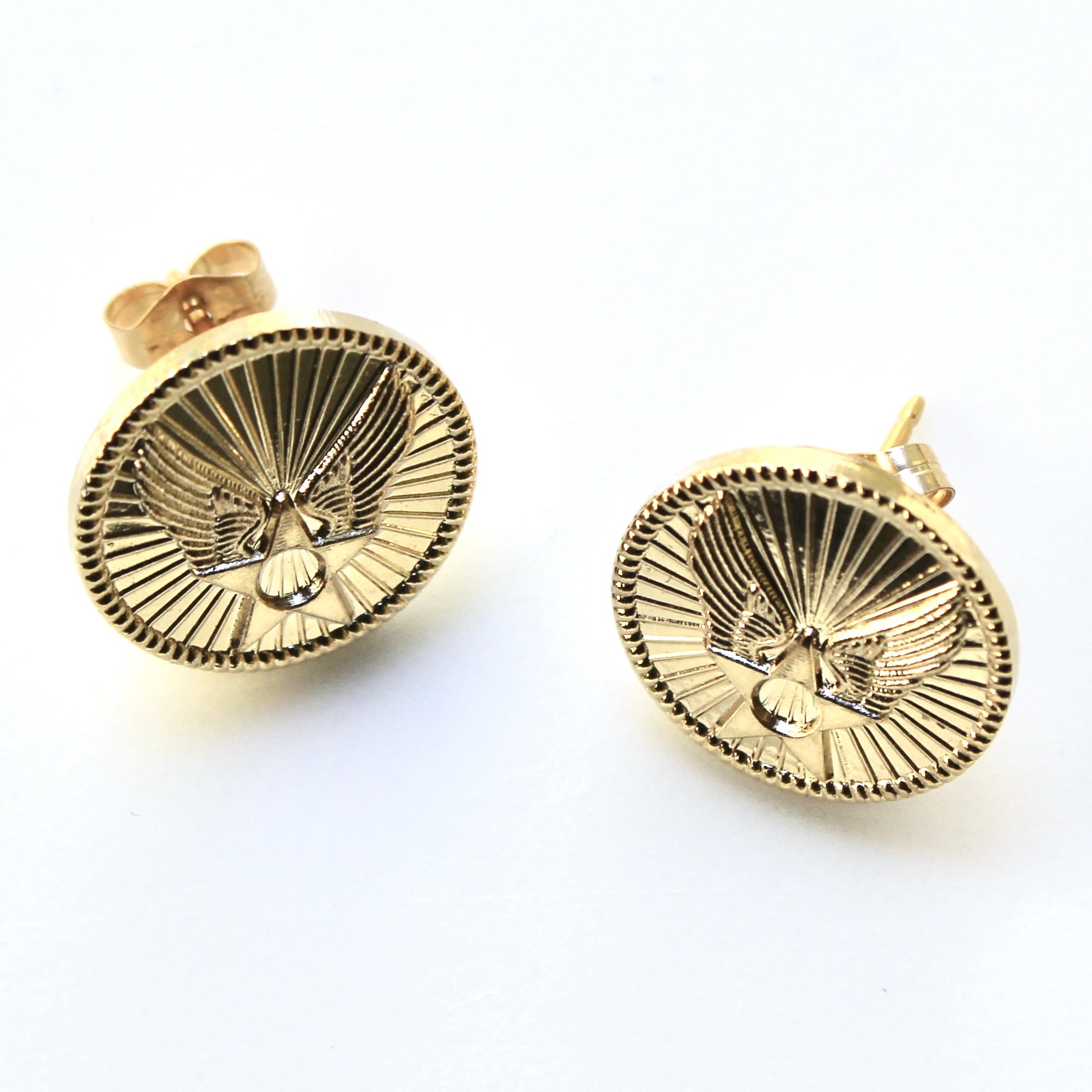 Signature Gold Air Force Post Earrings