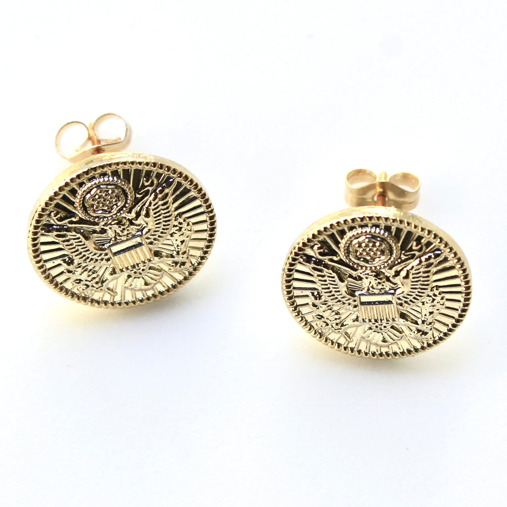 Signature Gold Army Post Earrings