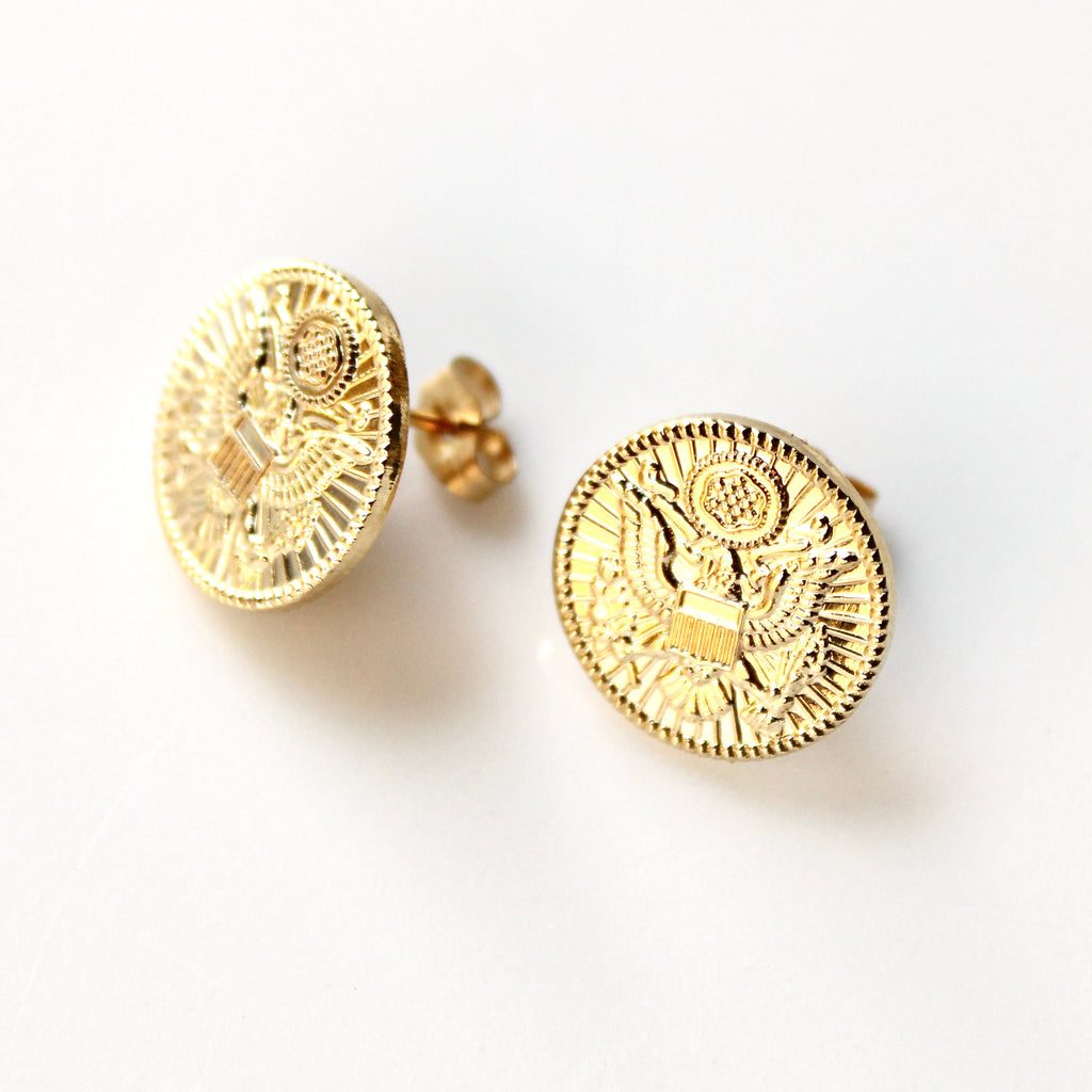 Signature Gold Army Post Earrings
