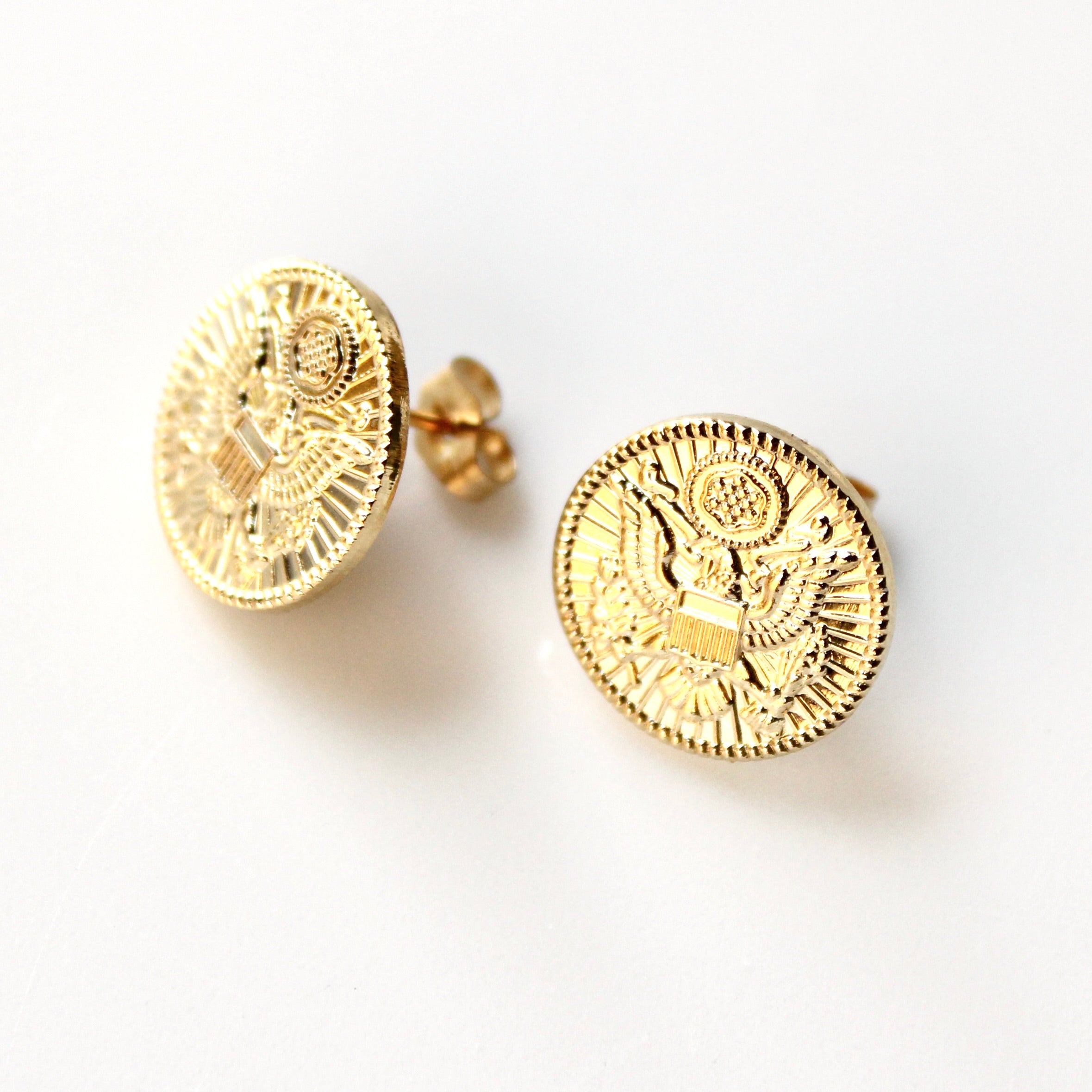 Signature Gold Army Post Earrings