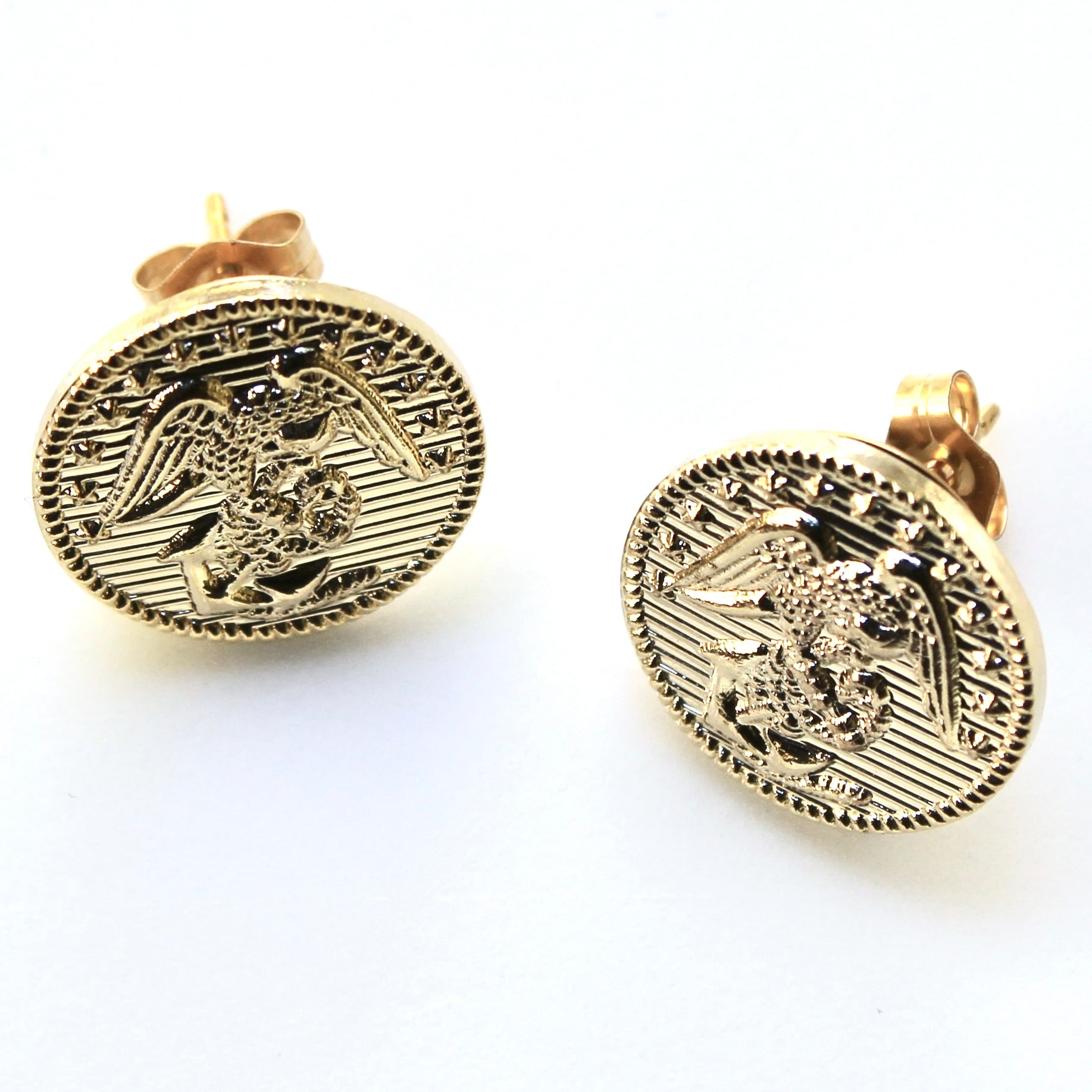 Signature Gold Marines Post Earrings