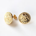 Signature Gold Marines Post Earrings