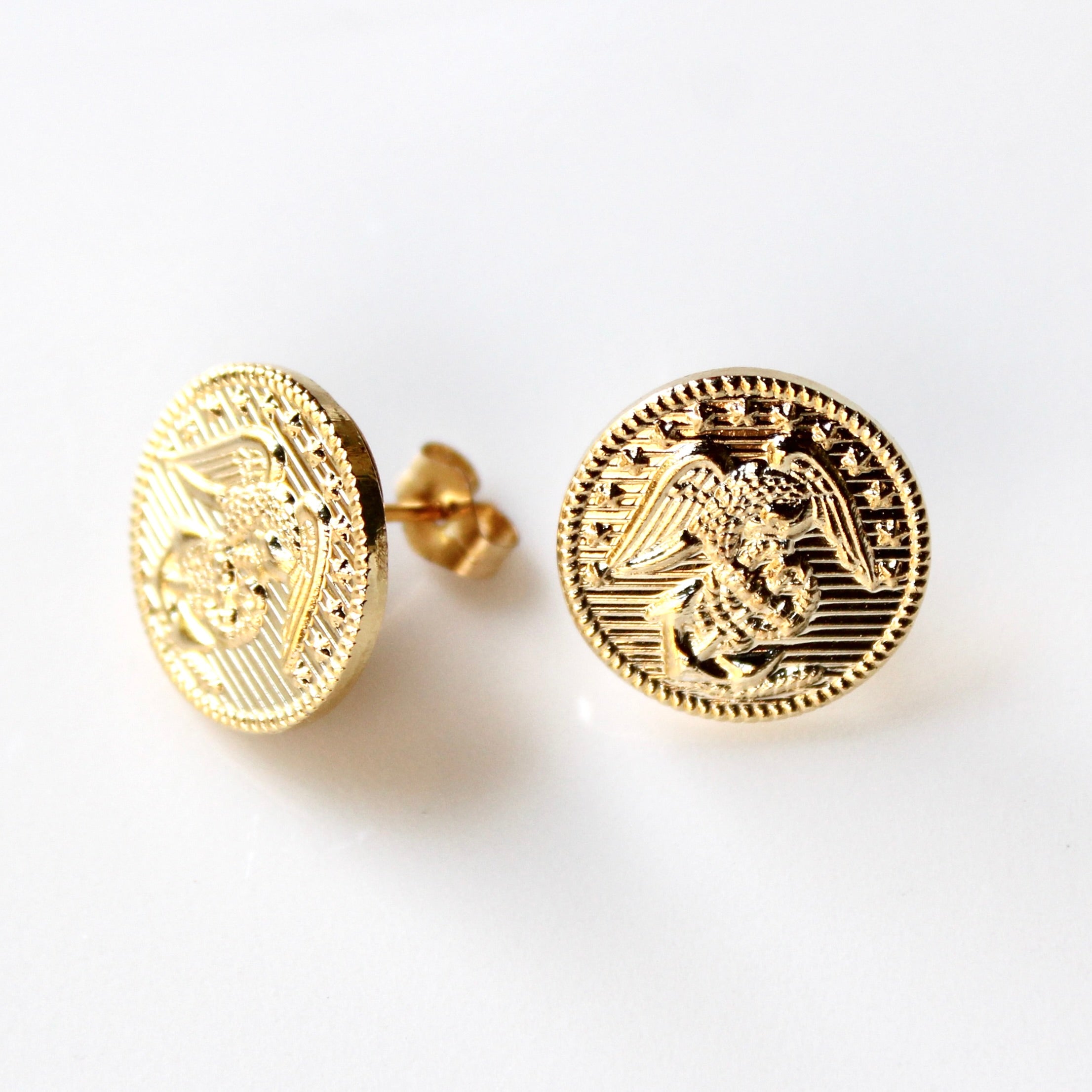 Signature Gold Marines Post Earrings