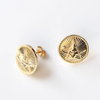 Signature Gold Space Force Post Earrings
