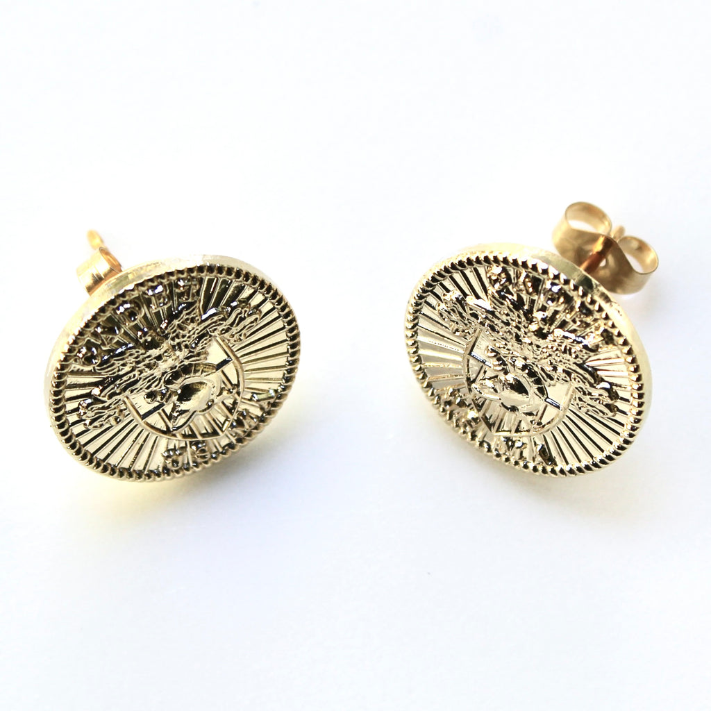 Signature Gold West Point Post Earrings