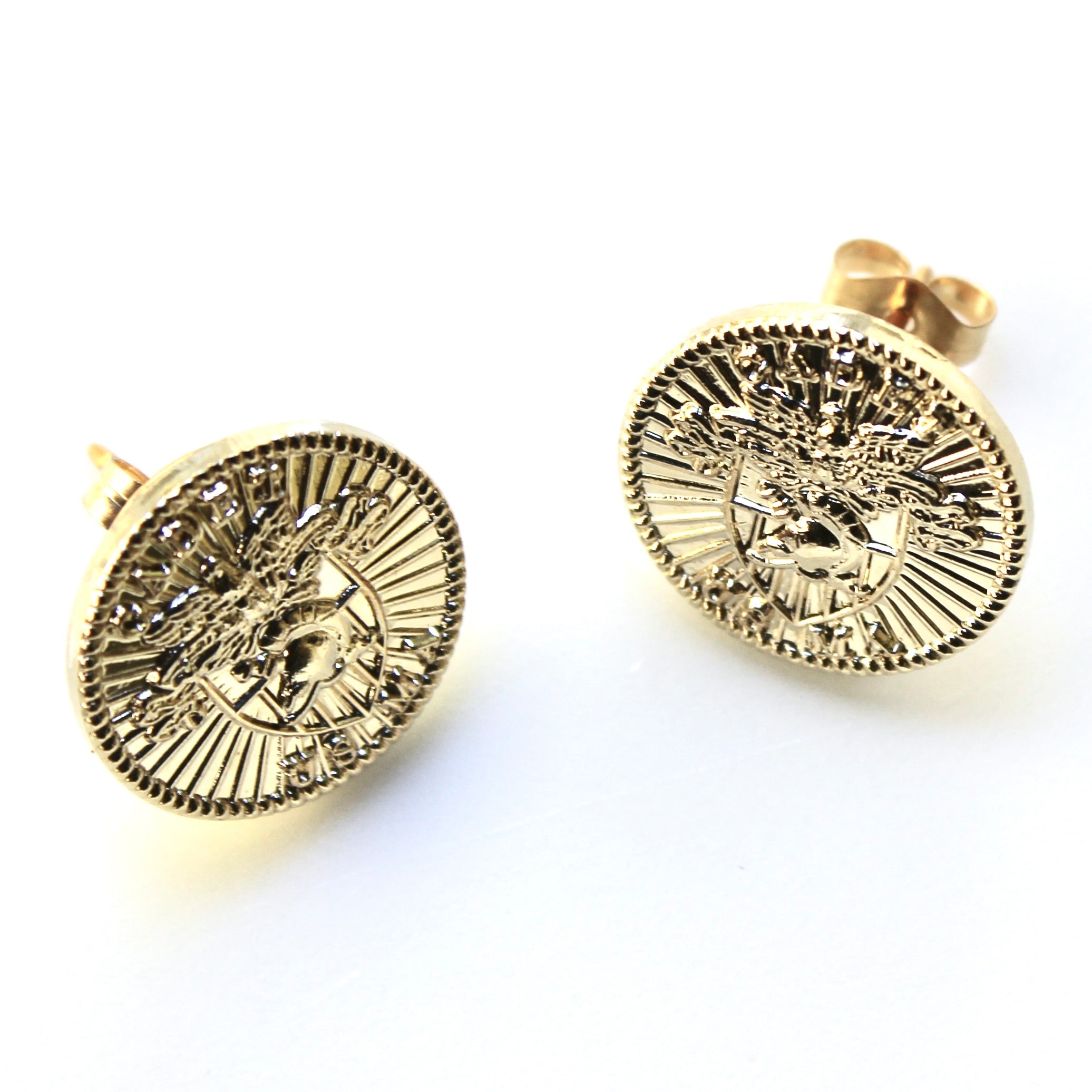 Signature Gold West Point Post Earrings