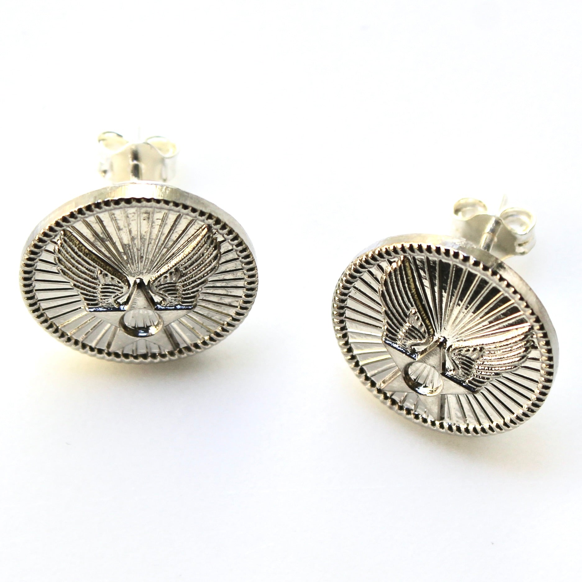 Signature Silver Air Force Post Earrings