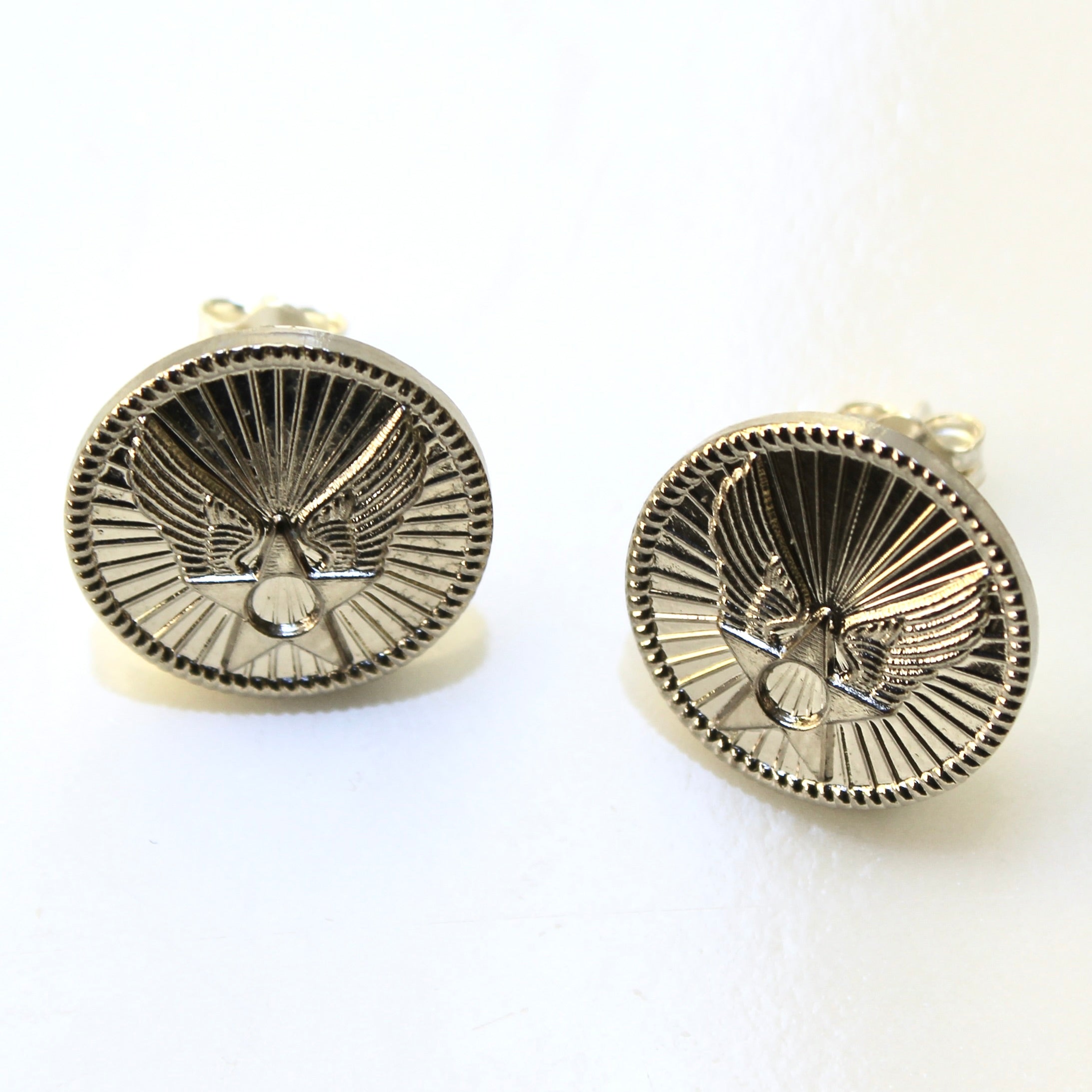 Signature Silver Air Force Post Earrings
