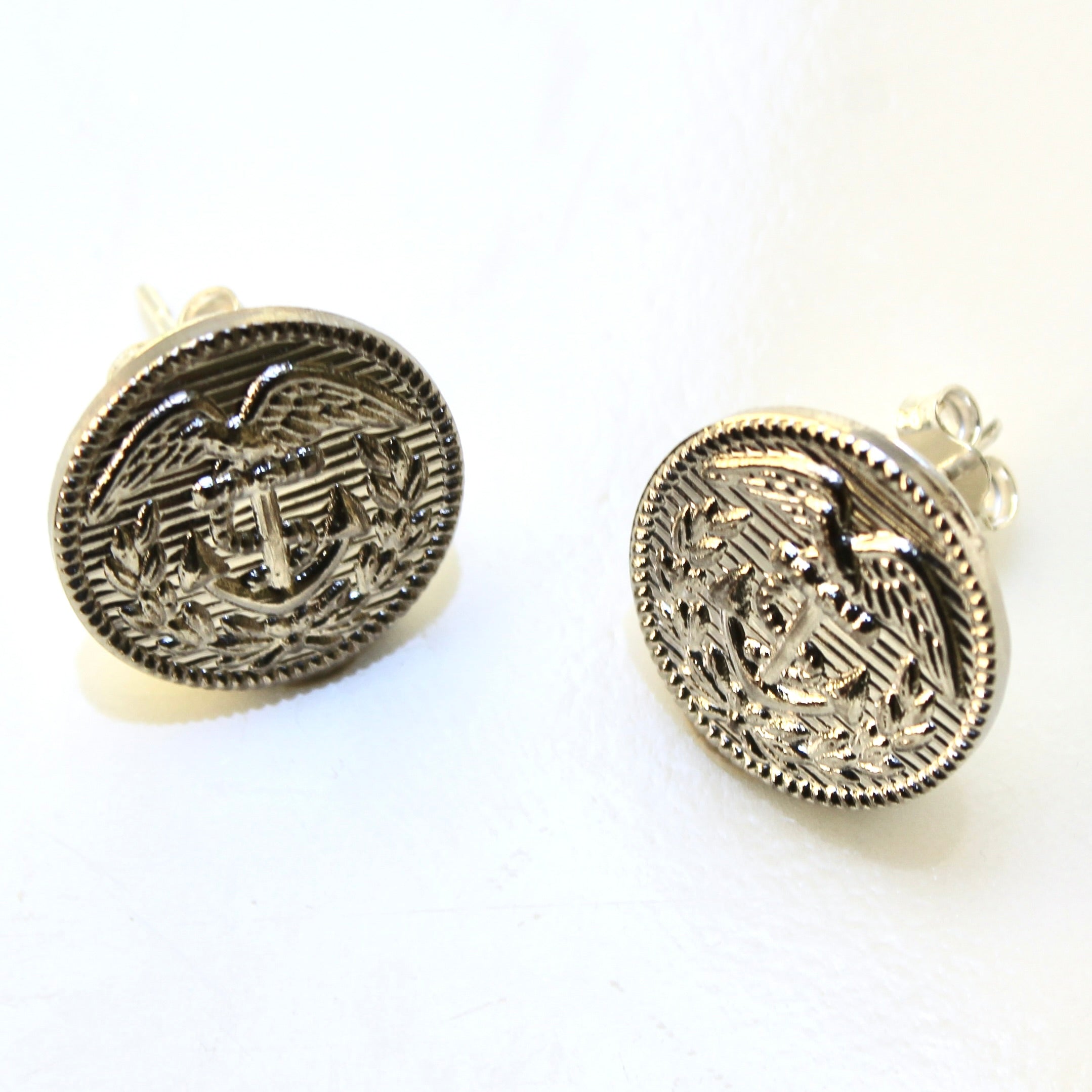 Signature Silver Coast Guard Post Earrings