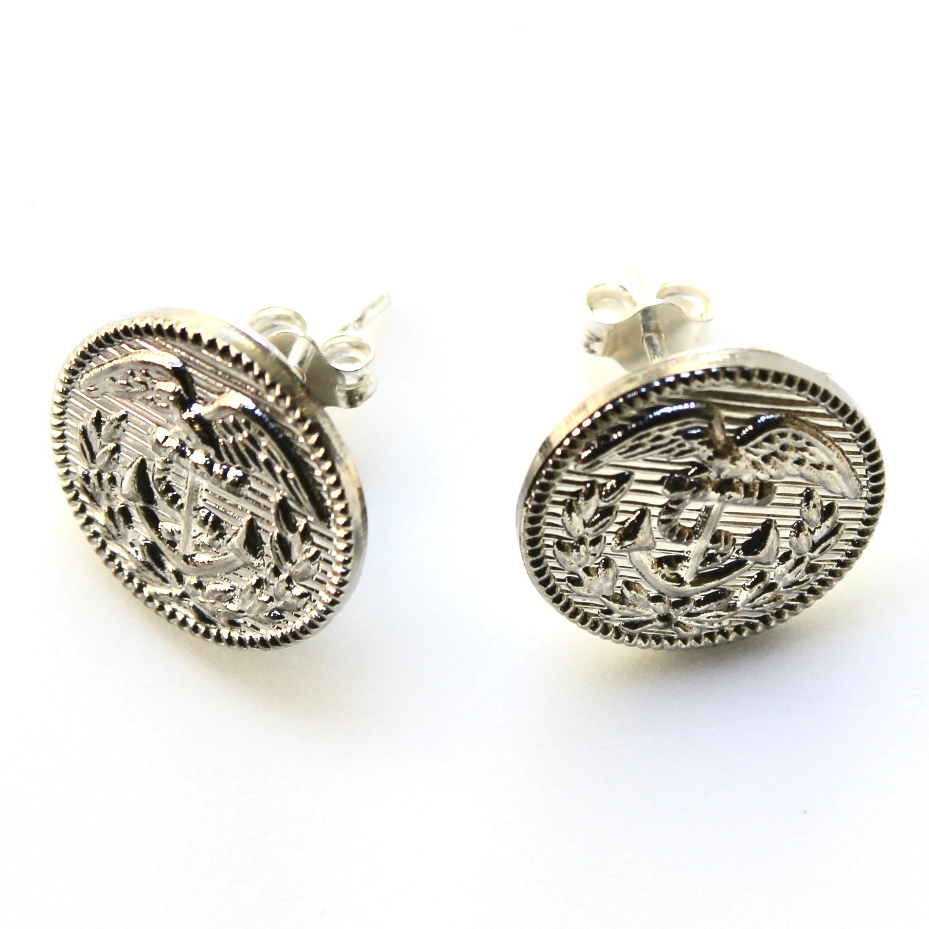 Signature Silver Coast Guard Post Earrings
