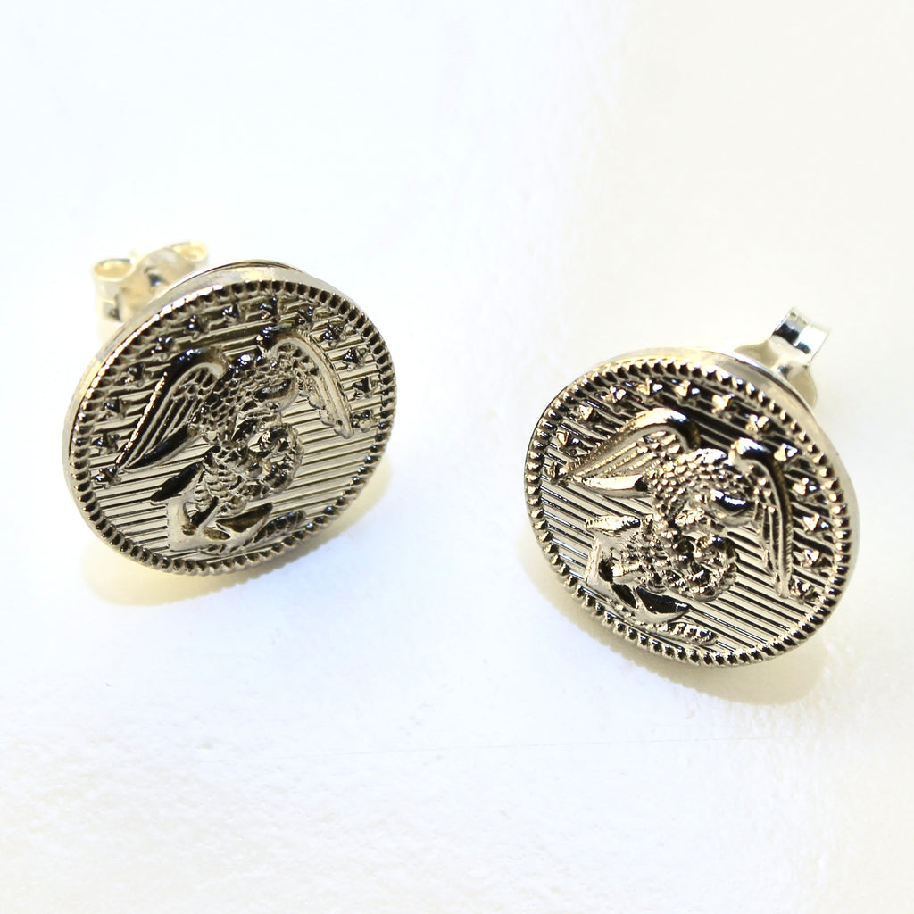 Signature Silver Marines Post Earrings