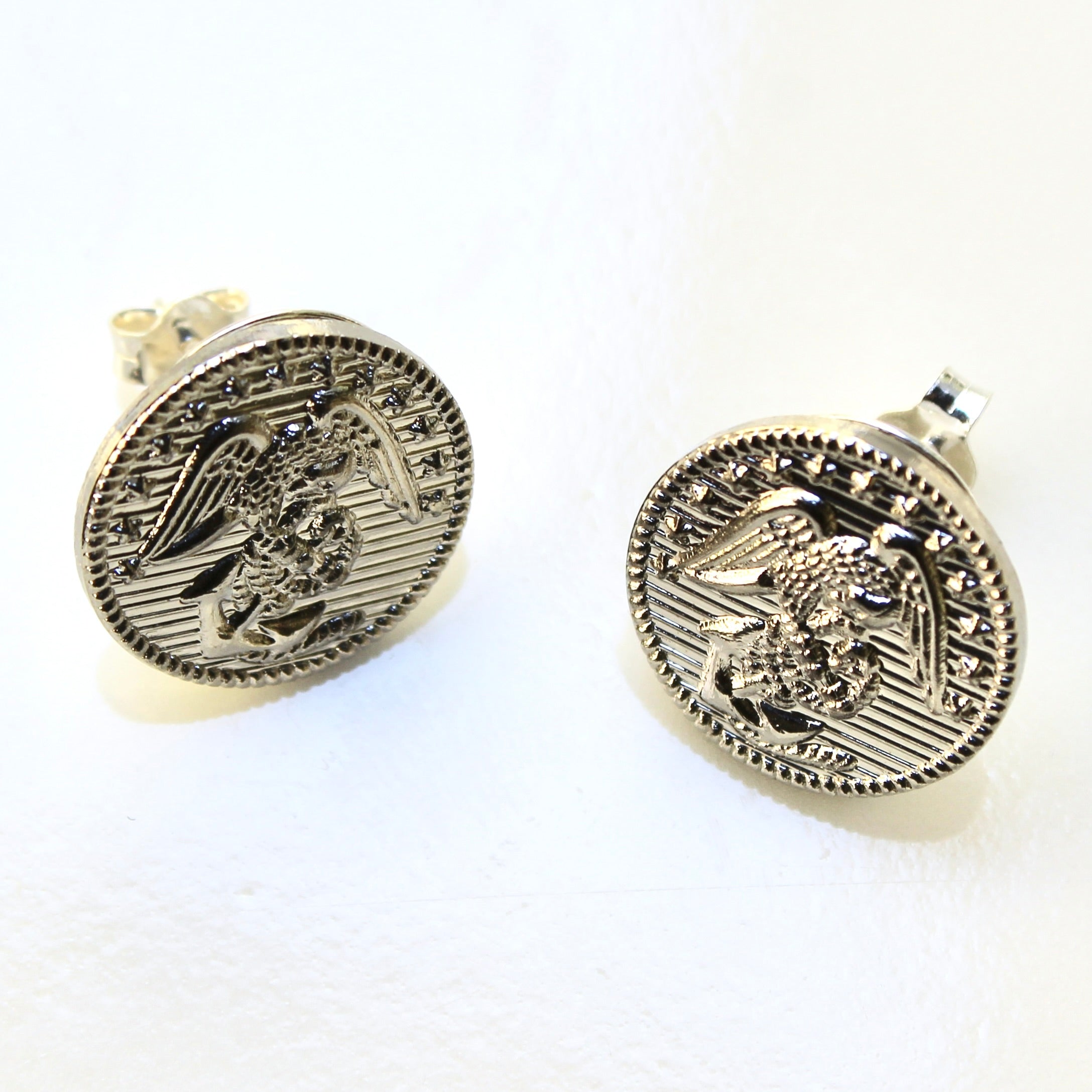 Signature Silver Marines Post Earrings