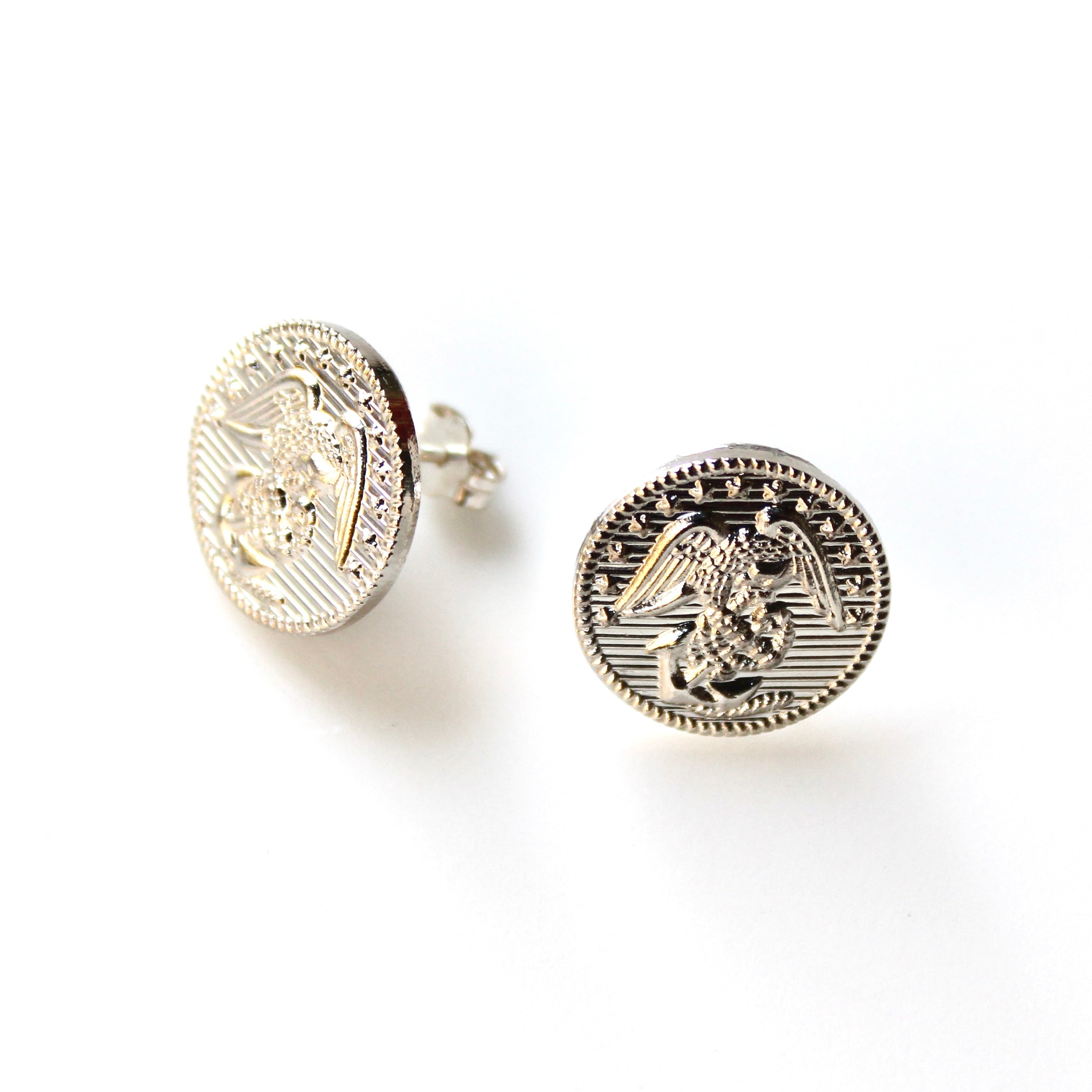 Signature Silver Marines Post Earrings