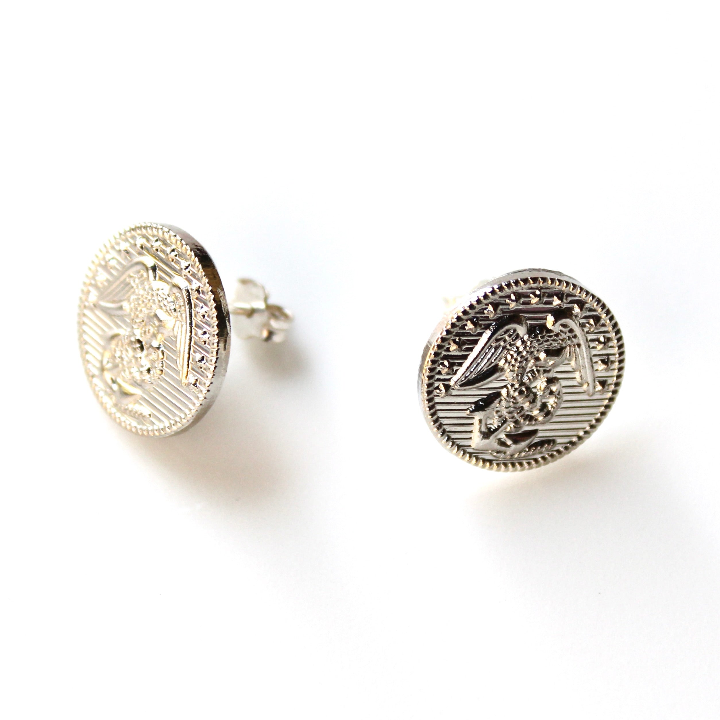 Signature Silver Marines Post Earrings