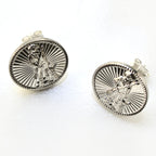 Signature Silver National Guard Post Earrings
