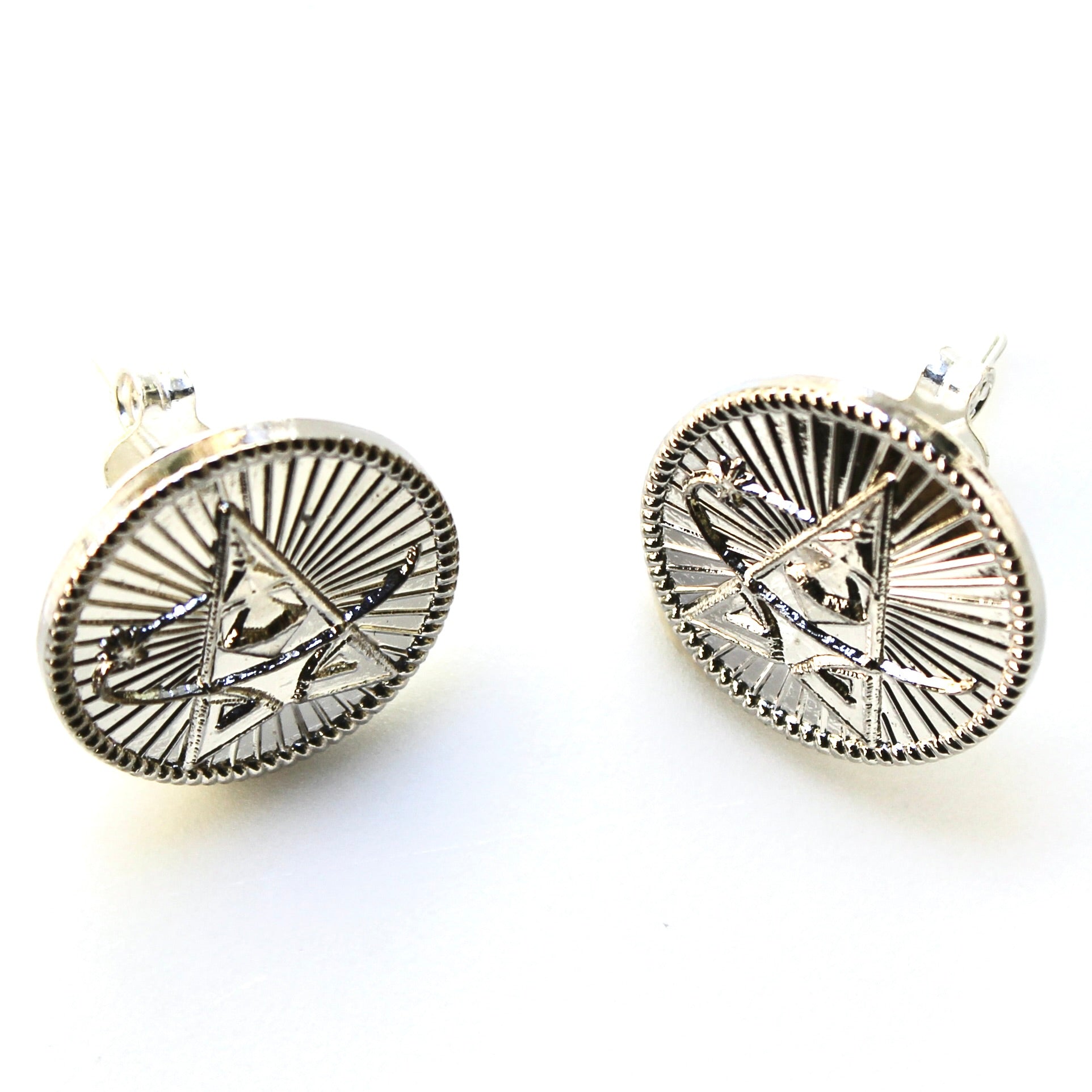 Signature Silver Space Force Post Earrings