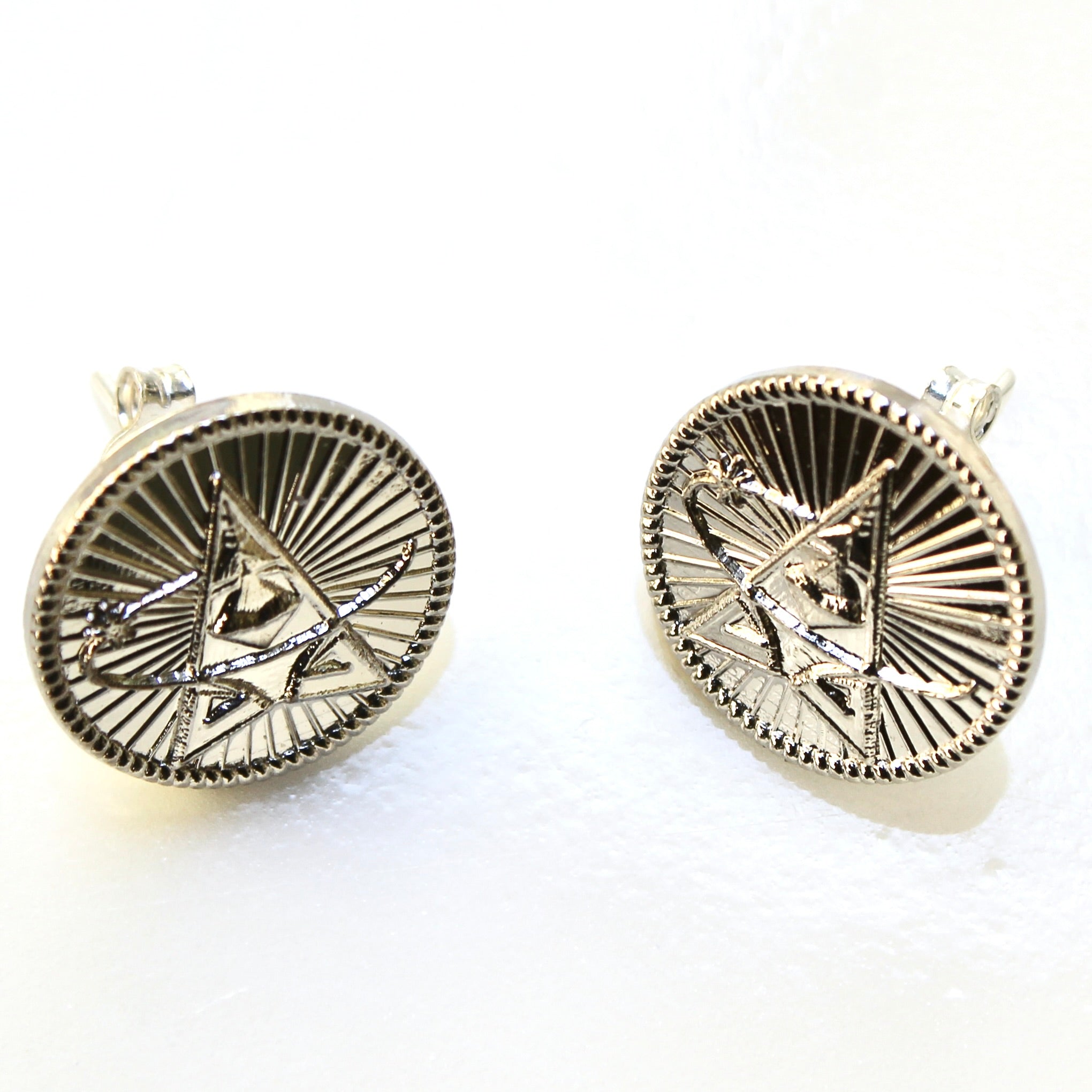 Signature Silver Space Force Post Earrings