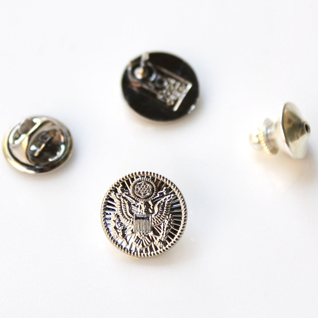 Signature Silver Army Lapel Pin