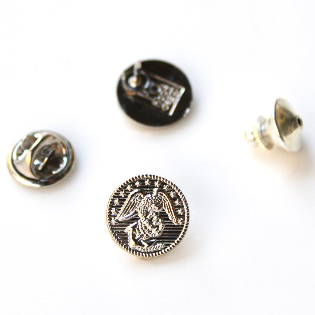 Signature Silver Marines Lapel Pin