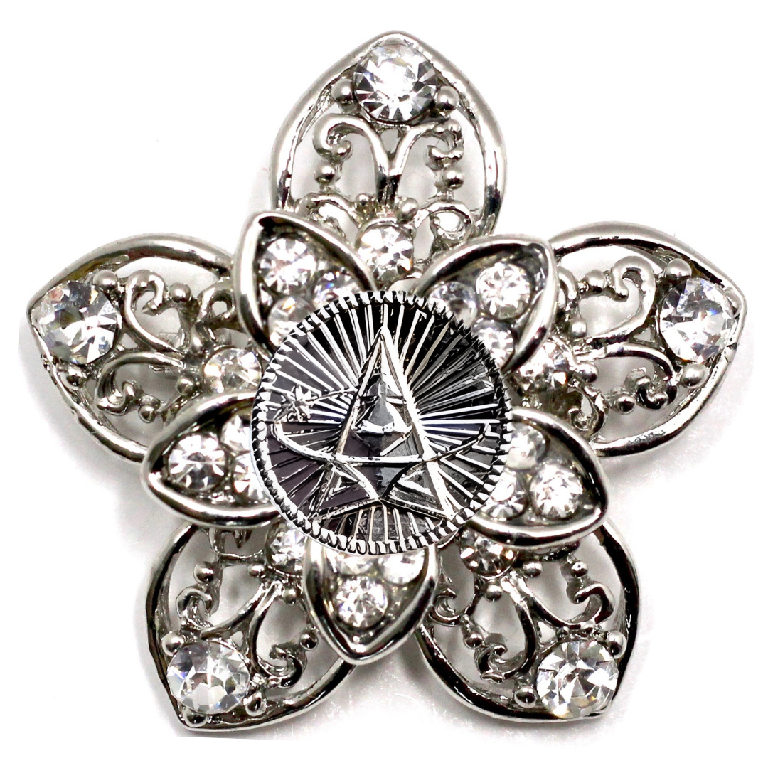 Space Force Silver Signature Brooch 14K
