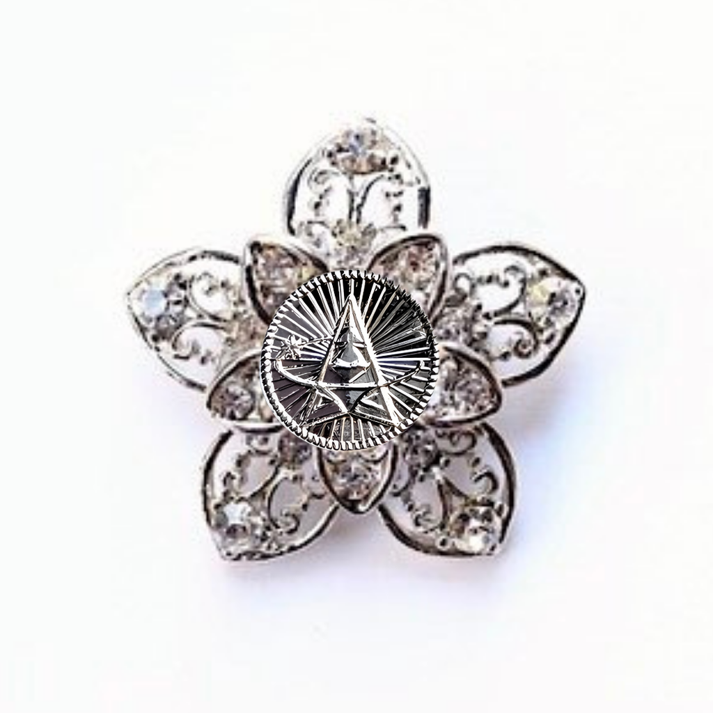Space Force Silver Signature Brooch 14K