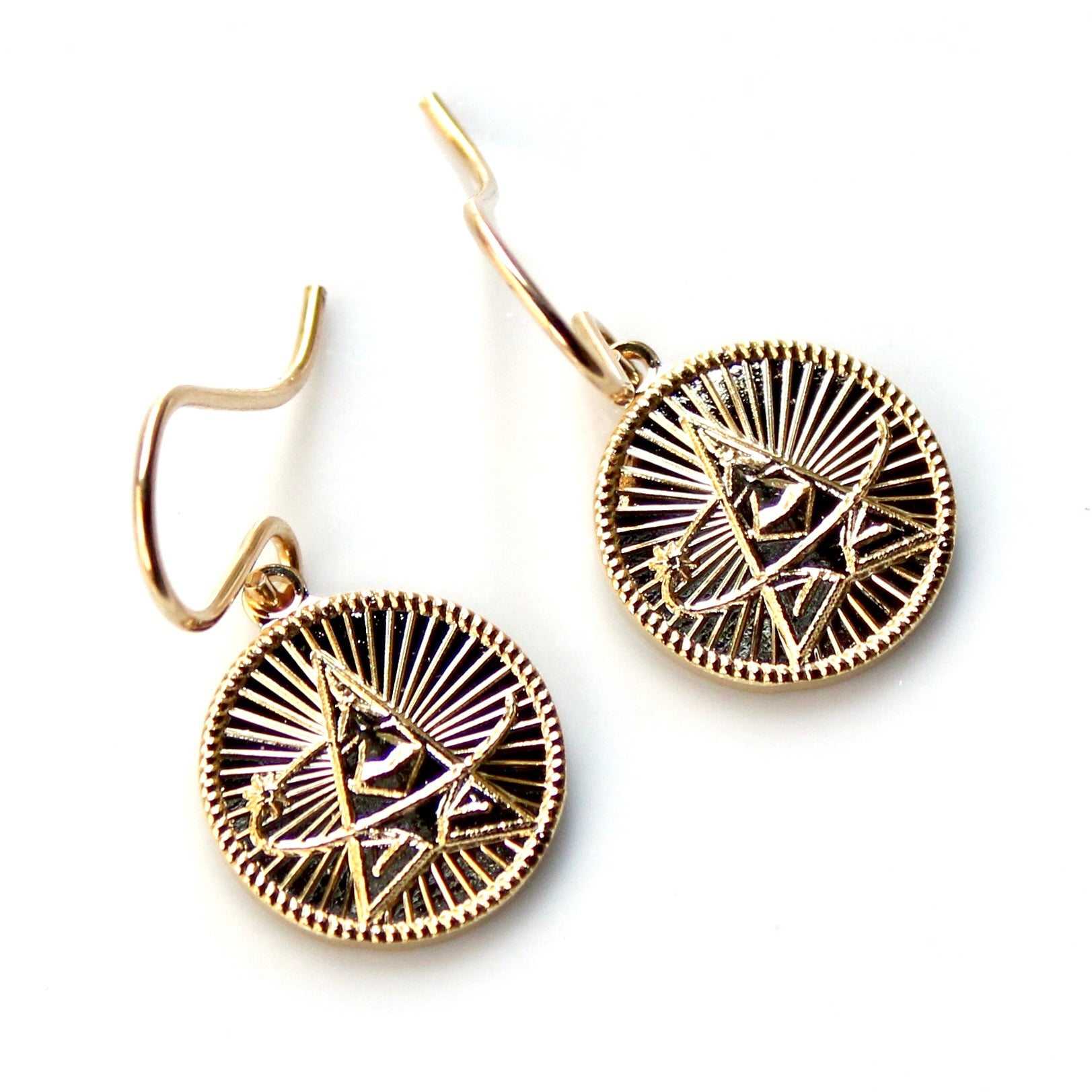 Signature Gold Space Force French Wire Earrings
