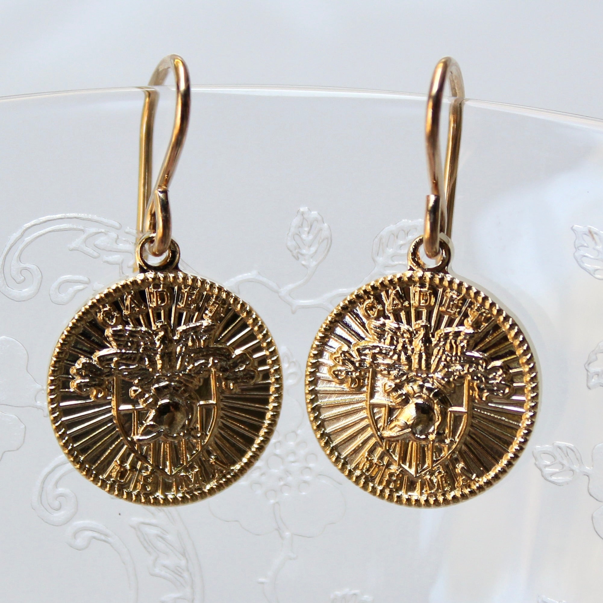 Signature Gold United States Military Academy (USMA) French Wire Earrings