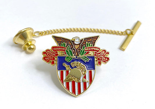 USMA Large Enamel Crest Tie Tack